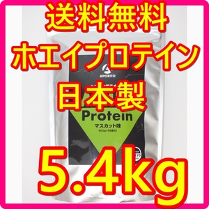 即決★送料無料★5.4kg 日本製 ホエイプロテイン 新品未使用 マスカット味 ライザップ アポリト APORITO WHEY ホエイ プロテイン 5kg 5キロ