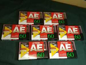 新品 TDK AE-60F カセットテープ 7本セット 180円/1本あたり