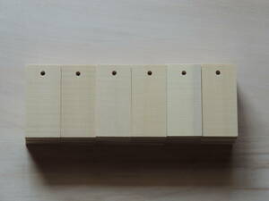 木札　米ヒバ 30枚　6.5x3.0x0.5 穴あり ハンドメイド素材、