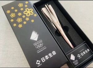 【新品未使用】非売品 東京2020オリンピック 聖火トーチ型ボールペン 日本生命限定 A