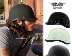 国内発送 tt&co ヘルメット ジョッキー マッドブラック サイズ M ハーフヘルメット 半ヘル 半キャップ ハーレー アメリカン 装飾用