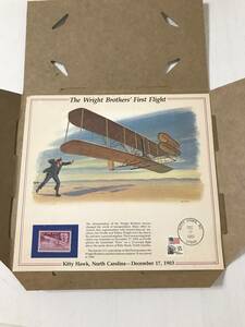 ライト兄弟 記念切手 80周年 台紙 Wright Brothers 送料無料！　