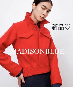 【新品タグ付】MADISONBLUE マディソンブルー BATTLE DRESS カシミヤ混ショートジャケット サイズ00 定価107,800税込 