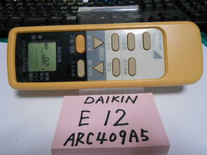 DAIKIN AKC409A5 エアコン　リモコン管理番号　E12
