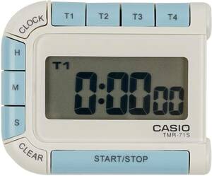 ホワイト CASIO(カシオ) デジタルタイマー カウントダウン ストップウォッチ マグネット 付き ホワイト TMR-71S-(990