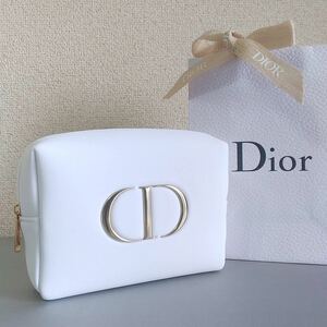 【新品】Dior ディオール ポーチ 非売品 プレステージ ノベルティ ホワイト 化粧ポーチ コスメポーチ バッグインバッグ