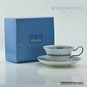 WEDGWOOD/ウェッジウッド　FLORENTINE/フロレンティーンターコイズ　ティーカップ＆ソーサー　黒壺印　