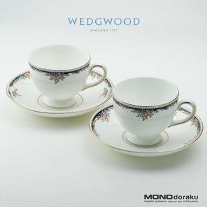 WEDGWOOD/ウェッジウッド　OSBORNE/オズボーン　カップ＆ソーサー　黒壺印　 ペア　イギリス製