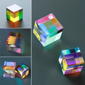 プリズム 6面 キューブ 光学ガラス 教育 ギフト 物理学 知育玩具 キューブデザイン ステンドグラス 立方体 スペクトル 実験 理科：ga4