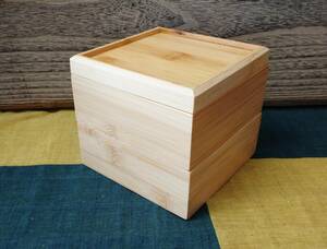 竹細工 角型二段弁当箱(ランチボックス)