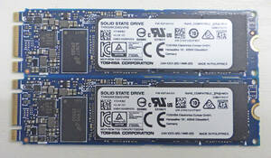 中古SSD 2枚セット Toshiba THNSNK256GVN8 M.2 2280 256GB　 動作確認済み