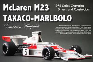 タミヤ 1/12 マクラーレンM23 テキサコ マルボロ 1974 改修塗装済完成品 ビックスケール McLaren M23 TEXACO MARLBORO F1 ヤードレー