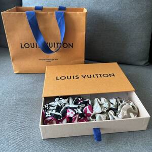 【確実正規品 新品未使用 1円】ルイヴィトン LOUIS VUITTON シュシュセット マーブルモノグラム 2個セット M77521 ヘアアクセサリー リボン