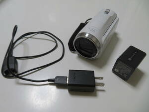 【送料無料】ソニー SONY Handycam HDR-CX680 ホワイト バッテリー2個