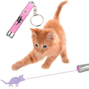 送料120円～　猫 のおもちゃ LED ライト マウス型　光色　水色　電池付きですぐ遊べます