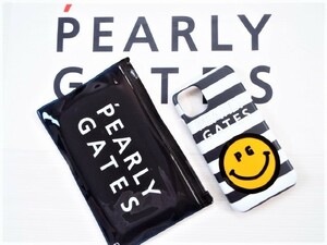 ☆新品☆PEARLY GATES パーリーゲイツ / PG89 ニコちゃん立体ロゴボーダー iPhoneケース / iPhone11スマホケース 