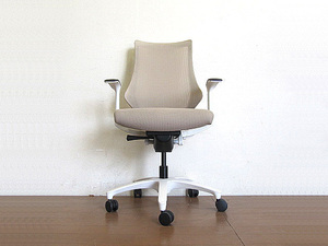 ITOKI/イトーキ 「Fチェア/エフチェア」 KF-370JB-W9Y3 肘付き ベージュ/ホワイト 高機能オフィスチェア/事務椅子/ワークチェア イス 在宅