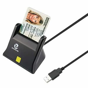 ZOWEETEK ICカードリーダー マイナンバーカード対応自宅で確定申告、USB接触型マイナンバーカード対応 カードリーダーライ