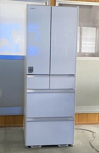 【K473】手渡し可 極美品 日立 R-HW54R XW 6ドア冷蔵庫 HWタイプ (540L・フレンチドア) クリスタルホワイト 2021年製 b