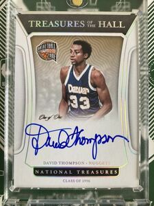 1of1! David Thompson 2021-22 Panini National Treasures Treasures Of The Hall Autographs Platinum 1/1 Basketball 直書きサイン 殿堂