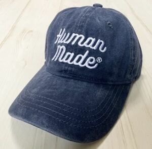 human made ヒューマンメイド ウォッシュ加工 キャップ 帽子 ネイビー ブルー メンズ レディース ユニセックス