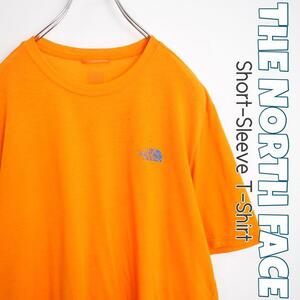THE NORTH FACE　オレンジ ロゴ 半袖 Tシャツ ノースフェイス
