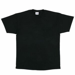 00s【Hanes】BEEFY ポケットTシャツ ブラック Lサイズ ヴィンテージ ハイチ製/ヘインズ ビーフィー 無地 ソリッド ポケTee 黒 90s