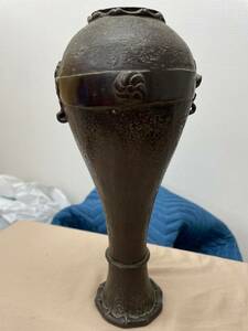 中國花瓶　朝鮮花瓶　希少品　花瓶　金属製　古物　骨董品