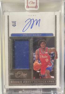 NBAカード　tyrese maxey one and one RPA 99枚限定　ケース傷あり　新品未開封　Rookie Auto Panini 直筆サイン Jersey プレイオフ！