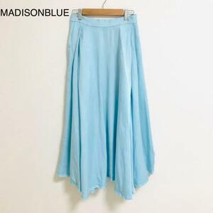 【MADISONBLUE／マディソンブルー】サーキュラースカート 無地ブルー