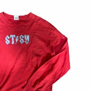 【STUSSY】USA製 ロングスリーブTシャツ フロントロゴ vintage