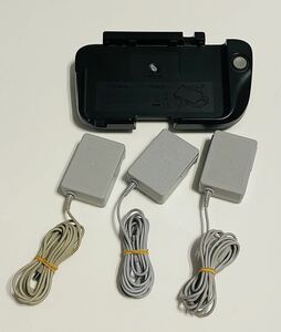 任天堂純正品　ニンテンドー3DS用充電器3個3DSLL専用拡張スライドパッド1個のセット　動作品