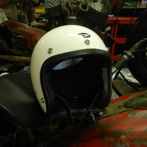 ジェットヘルメット SHM×COOLBIKERS SG規格 クールバイカーズ HELMETS ビンテージモデル スモールジェッペル 日本製 アイボリー L