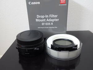 CANON　RF　ドロップインフィルター マウントアダプター EF-EOS R ドロップイン 円偏光フィルター A付