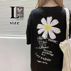 デイジー 花柄 韓国 オルチャン 半袖Tシャツ レディース