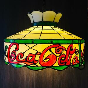 ♪ビンテージ　コカコーラ　店舗 吊り下げ照明 アメリカ プールバー 1970年代 Coca-Cola レストラン 什器　USA　ライト 