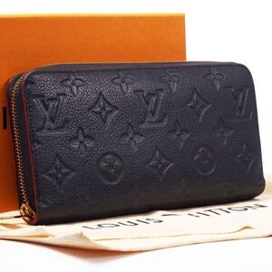 【使用わずか】ルイヴィトン Louis Vuitton モノグラム アンプラント ジッピーウォレット 長財布 マリーヌルージュ 定価約13万 0364