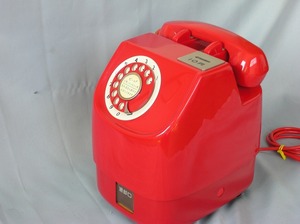  なつかしい かわいい ダイヤル 公衆電話 赤電話 昭和 古い レトロ 動作品 鍵あり きれい