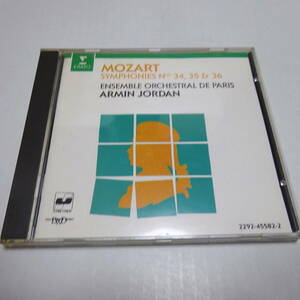 輸入盤/日本語解説付き「モーツァルト：交響曲第34,35,36番」ジョルダン/アンサンブル・オルケストラル・ドゥ・パリ