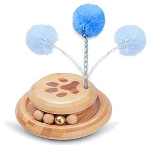 ★青いボール★ 猫おもちゃ 回転ボール ペット用品 遊ぶ盤 ボール ねこ