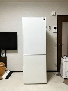【美品】冷凍冷蔵庫 シャープ 2ドア 271L SJ-PD27C-W SHARP 冷蔵庫　2017 プラズマクラスター