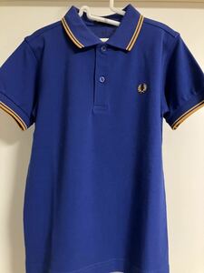 FRED PERRY ポロシャツ キッズ サイズ8~9 青 未使用品 半袖 フレッドペリー