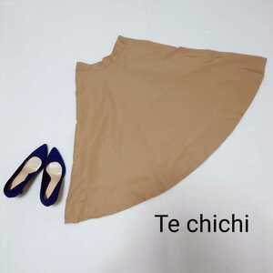 新品タグ付き 定価6990円 テチチ Te chichi フレアスカート Mサイズ ベージュ レディース