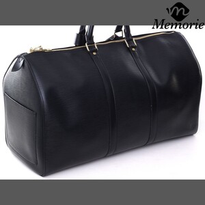 【極美品 使用僅か】ルイヴィトン Louis Vuitton エピ キーポル 50 ノワール 黒 ボストンバッグ メンズ レディース 1円 定価約25万 A0175