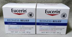 ■送料無料■2個組 ユーセリン レッドネスリリーフナイトクリーム 48g Eucerin Redness relief night cream リコカルコン リコリス