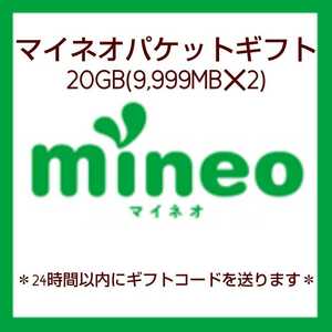 mineo マイネオ パケットギフト 20GB(9,999MB×2)