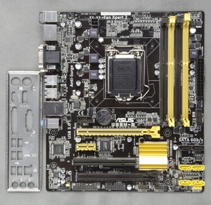 ASUS B85M-E + windows10ライセンス 最新BIOS 動作確認品 IOパネル付 micro-ATX LGA1150 DDR3 第4世代 第5世代 Y207