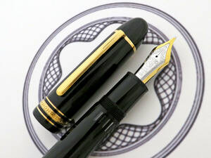 ■モンブラン1990s万年筆【149】極美品 使用感極薄 18K バイカラーニブ 「B」程度の太字 ヘミングウェイ型ペン芯 マイスターシュテュック