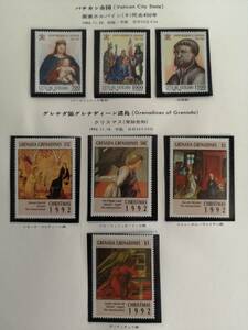 バチカン絵画切手　画家ホルバイン死去450年　単片3種（他に、単片4種）
