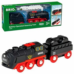 BRIO (ブリオ) バッテリーパワースチームトレイン 木製レール 電動車両 機関車 33884 黒 